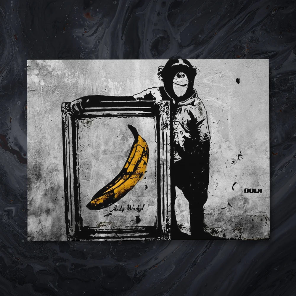 Tableau Banksy Singe Banane 1