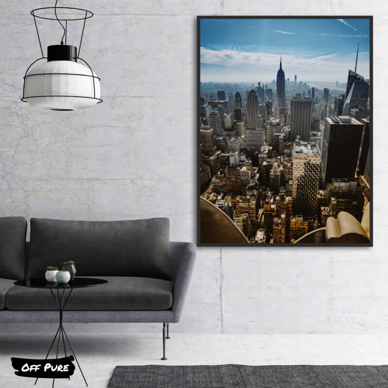 Tableau Toile New York 100 X 50 Cm - Impression Numérique, Prêt à Accrocher - Déco Moderne