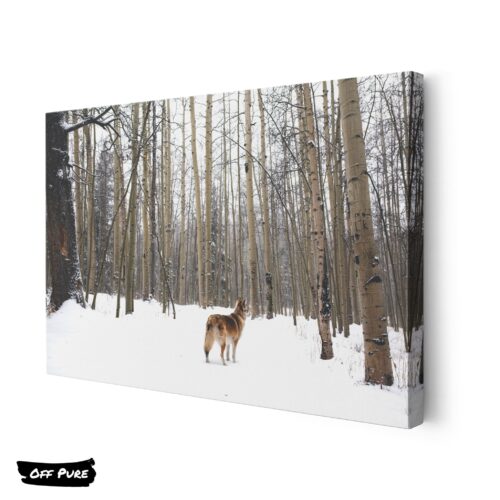 tableau-loup-foret-toile