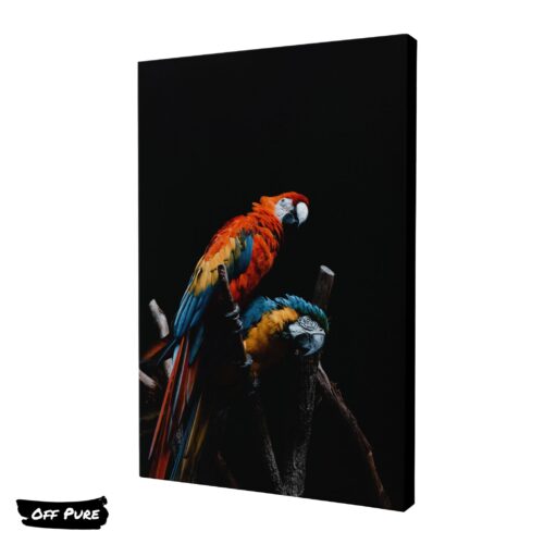 tableau-tropical-perroquet-toile
